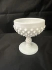 Vintage Fenton Milk Glass Hobnail Champagne Sherbets Dish Stem 4” Tall