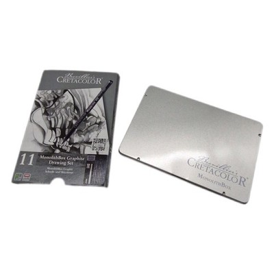 Cretacolor Monolith Graphit Set | 11 teiliges Set mit Radierer und 15-20-430