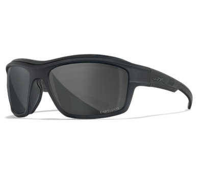 Wiley X Lunettes Polarisantes Ozone Captivate Smoke Grey/Matte Black Frame