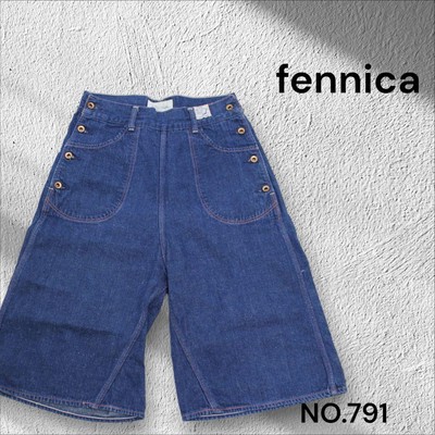 orSlow × fennica Denim Wide Shorts Gaucho Pants Side Buttons Blue Size 1