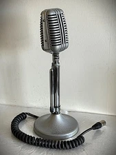 RARE Vintage 1950's ASTATIC WR-20 Microphone, upgraded audio-w/cable & stand