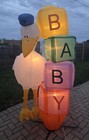 GEMMY 2004 6ft TALL GENDER REVEAL SWAN & BLOCKS AIRBORNE INFLATABLE- IN OG BOX — photo 1