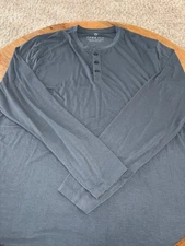 Free Fly Henley Shirt Mens XL gray Lightweight Performance Bamboo Stretch Casual