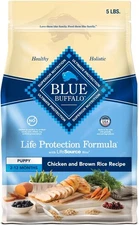 Blue Buffalo Life Adult Chicken & Brown Rice Recipe Dry Dog Food, 5-lb bag.