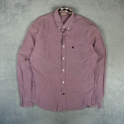 Vintage Burberry Brit 2000er rot Gingham Check Größe Large Button Down L/S Hemd