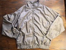 Vintage 90s Young Style USA Oversized Windbreaker Jacket XL Sleeves Beige Nylon