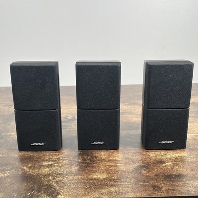 Bose Double Cube Mini Swivel Speakers Black Acoustimass set of 3