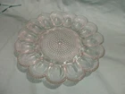 Mint Vintage Deviled Egg Dish Indiana Clear Glass Hobnail Pressed 11"