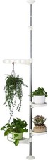 BAOYOUNI Indoor Plant Pole Stand Tension Rod Hanger Window Sill Flower Display