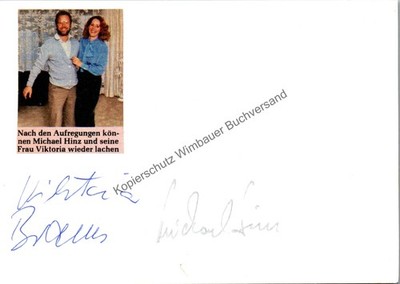 Original Autogramm Michael Hinz (1939-2008) und Viktoria Brams /// Autogramm Aut