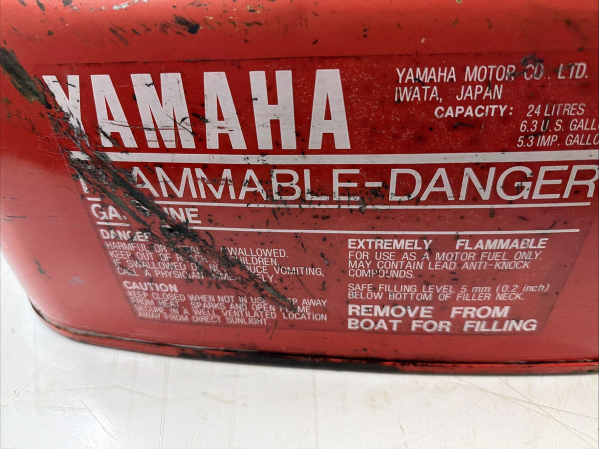 Yamaha Outboard 6.3 Gallon 24L Red Metal Fuel Gas Tank OEM Used