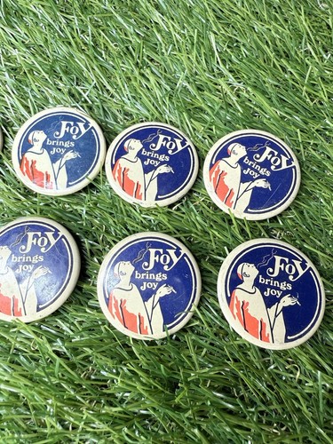VTG Lot Of 8 Foy brings Joy Celluloid Advertising Pinback Foy Cigarettes Papers - Picture 2 of 7