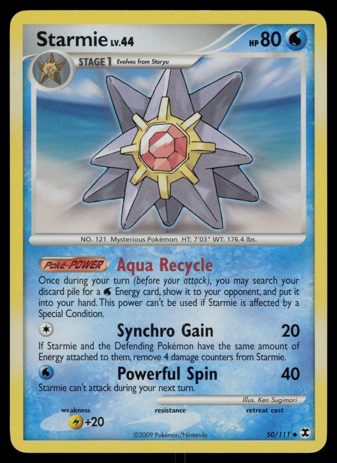 Starmie 50/111 Uncommon Rising Rivals Pokemon Lightly Played