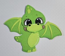 Green Pterodactyl. Scrapbook, Card making Paper Piecing