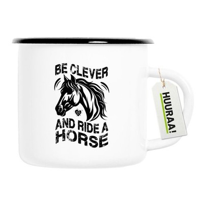 Emaille Tasse ride a horse Pferd Geschenkidee ride a horse Geschenk Präsent Mitb