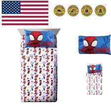 Kids Sheet Set with Fitted, Flat Sheets Pillow Cover - Ultra-Soft Bedding w...