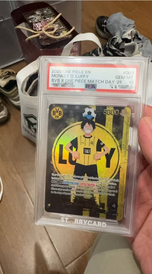 PSA 10 Monkey D Luffy ST13-003 BVB Borussia Dortmund ONE PIECE