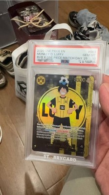PSA 10 Monkey D Luffy ST13-003 BVB Borussia Dortmund ONE PIECE