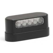 LED Kennzeichen Beleuchtung Nummernschild Metall schwarz Motorrad Auto Anh&auml;nger