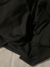 solid black lightweight polyester fabric 2 yds 16" x 46" slight sheen