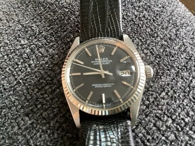 Rolex Oyster Perpetual Datejust 36mm Black Dial Fluted Bezel NO STRAP