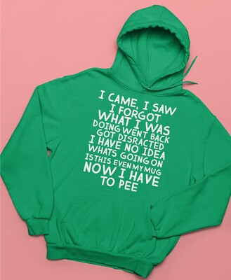 I Came I Saw I Forgot What I Was Doing Hoodie lustiger Witz Neuheit Geburtstagsgeschenke