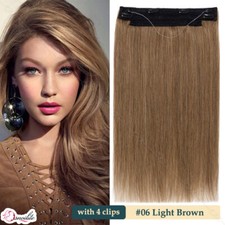 Hair Human Extensions Invisible Wire on REAL 100% Hair Human Thick BLONDE Wefts