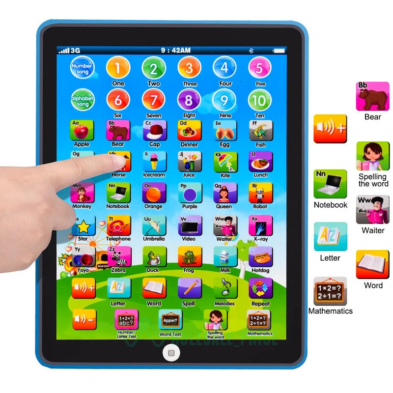 Tablet táctil para niños juguete para 2 - 8 niños tableta de aprendizaje juguete - Picture 2 of 14