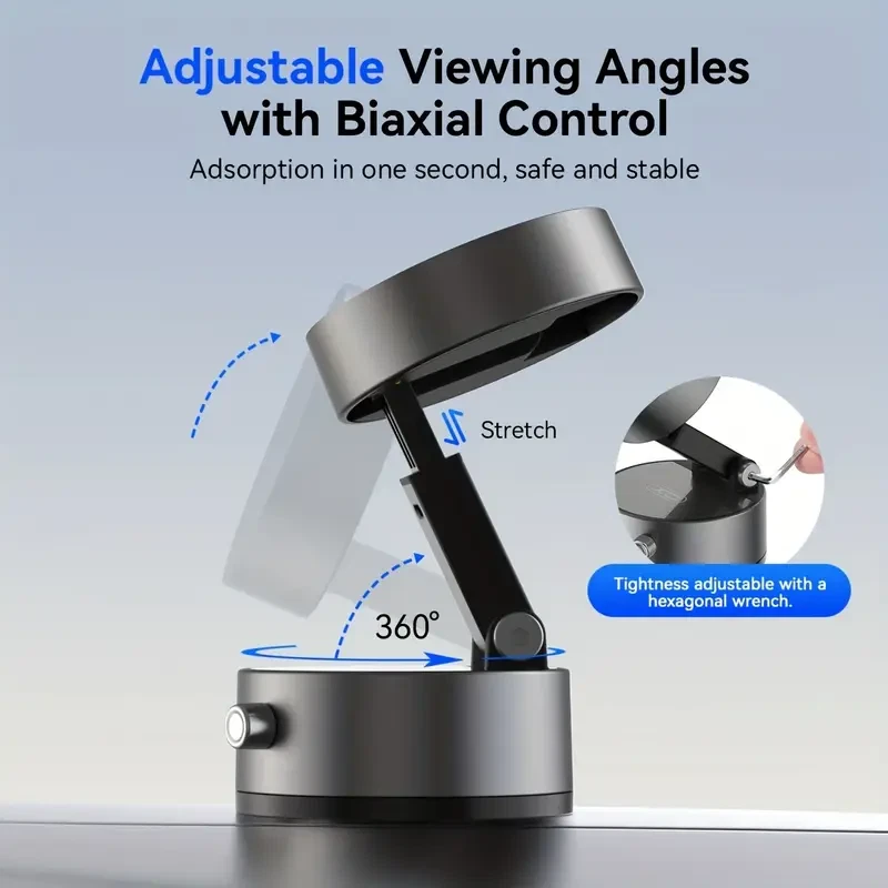 Soporte de teléfono magnético fuerte al vacío 360 con ventosa Soporte de coche Plegable Lote Foto 4 de 4