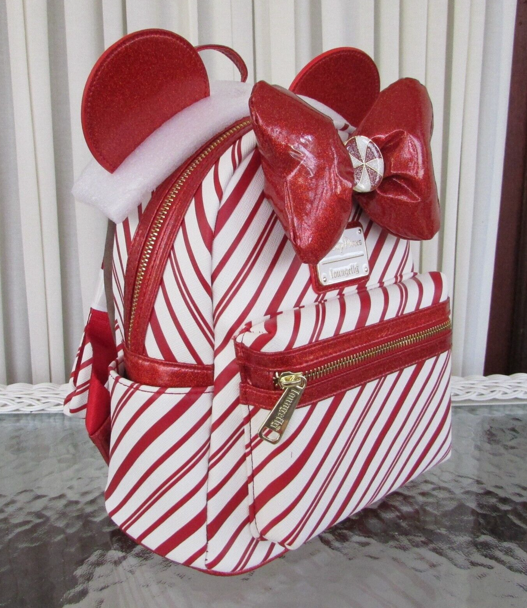 Disney Parks Loungefly Peppermint Mini Backpack Candy Cane NWT | eBay