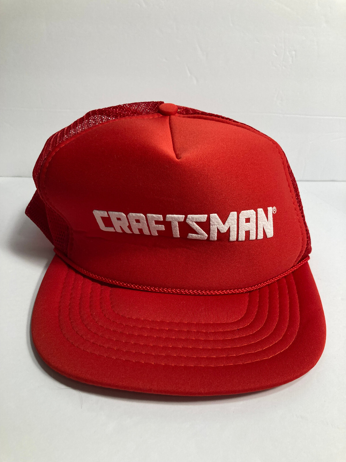 Vintage Craftsman Tools Cap Hat Red  Trucker Mesh Snapback Adjustable Projects