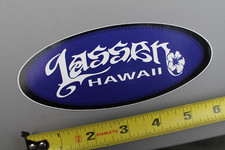 Lassen Surfboards Hawaii Blue White Aloha Flower OG V60B Vintage Surfing STICKER