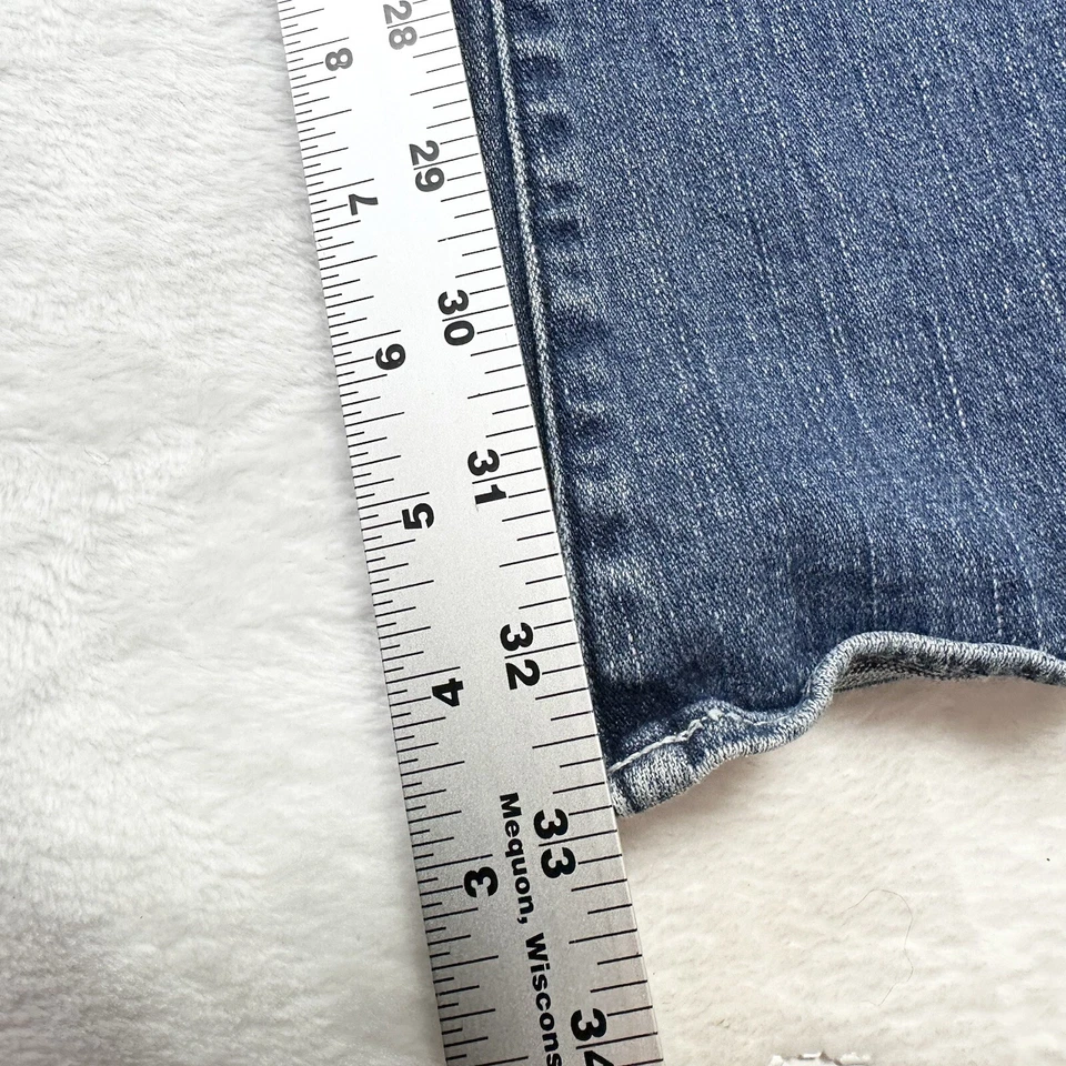 Pantalones de mezclilla Rock & Republic para mujer 31 Kurt tiro bajo corte boot lavado oscuro desvanecido solapa bolsillo Foto 4 de 4