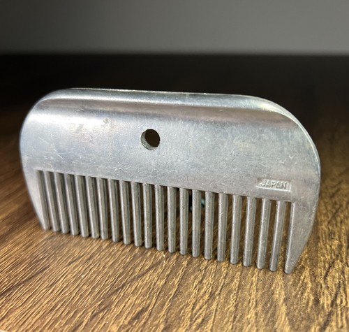 Vintage - Horse Mane & Tail Comb - Japan - Aluminum Equestrian Accessory