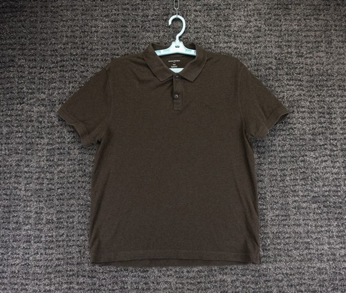 Banana Republic Shirt Mens Large Brown 100% Cotton Pique Polo Casual Preppy