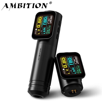 Wireless Tattoo Machine 4.0+3.5mm Stroke 2400mAh High Capacity Battery Coreless