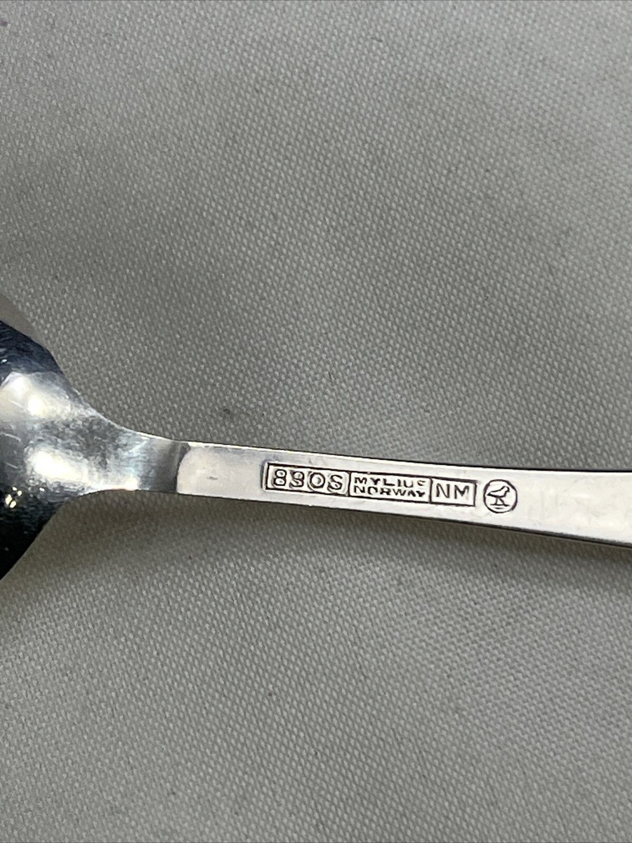 Mylius Brodrene Tele Norway 830 Silver Demitasse Spoon 4.5