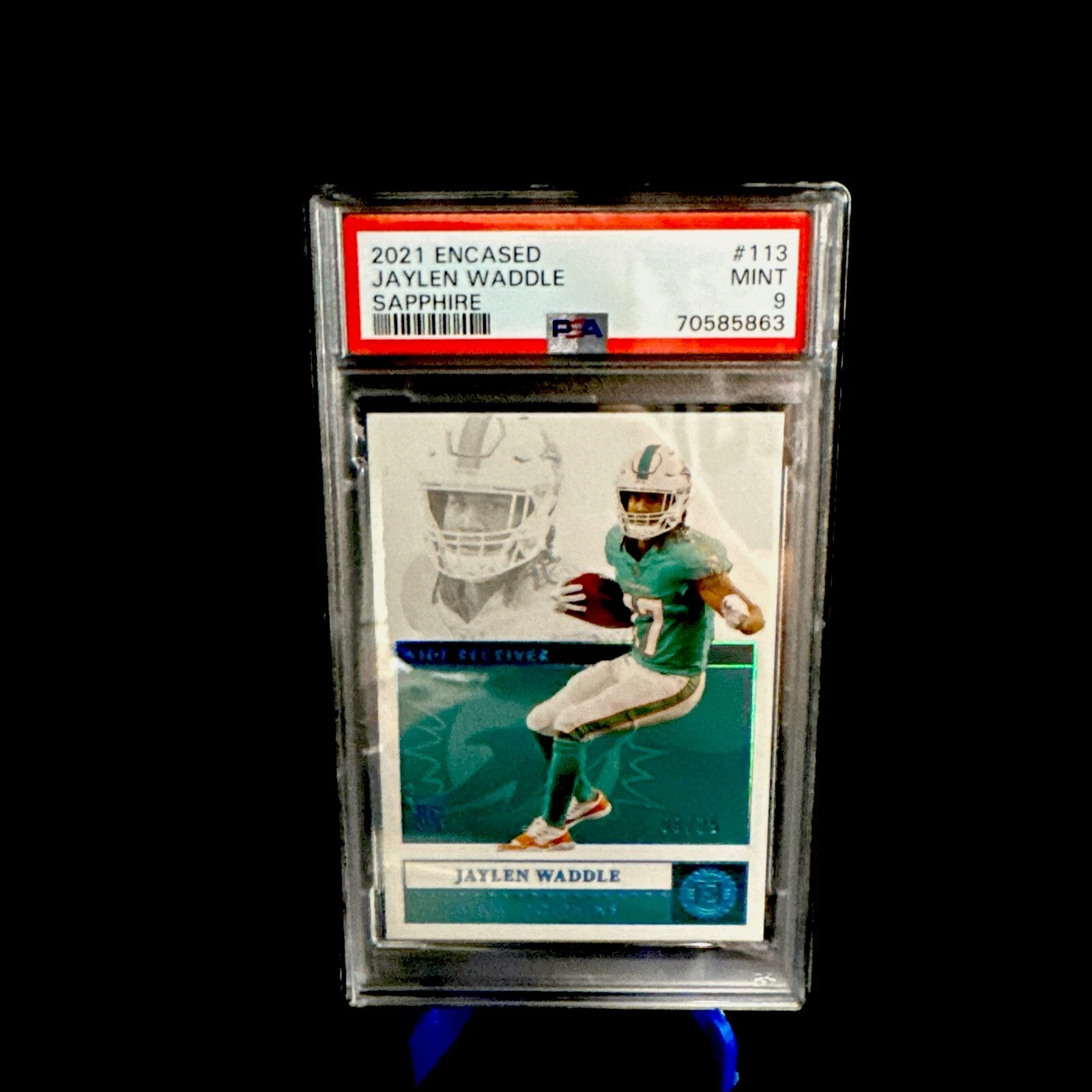 Jaylen Waddle Panini Encased #113 Sapphire