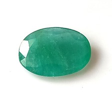 Natural Green Emerald 14.5X10.5 MM Oval Faceted Zambian Loose Gemstone 3.55 Cts