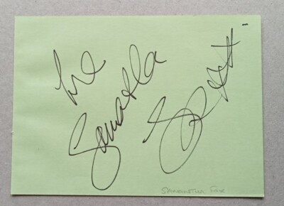 Samantha Fox - Page 3 The Sun Model Personally Signed Card AFTAL COA