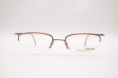Collection 2000 Quality and Fashion Kupfer Grau halbrand Brille eyeglasses Neu