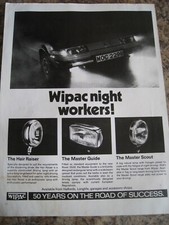 WIPAC NIGHT WORKERS DRIVING LAMPS 1977 ADVERT A4 FILE 44