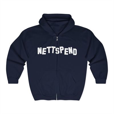 Nettspend Hollywood BAFK Invert Tour Merch Zip-Up Hoodies Navy