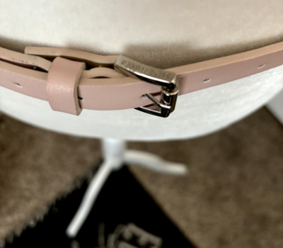 New M/L STEVE MADDEN Pink Faux Leather THIN BELT 3/4 display picture 3