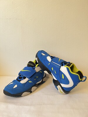 NIKE Air Diamond Turf II 2 Mid Cyber Blue Shoes Size 5y Sneakers