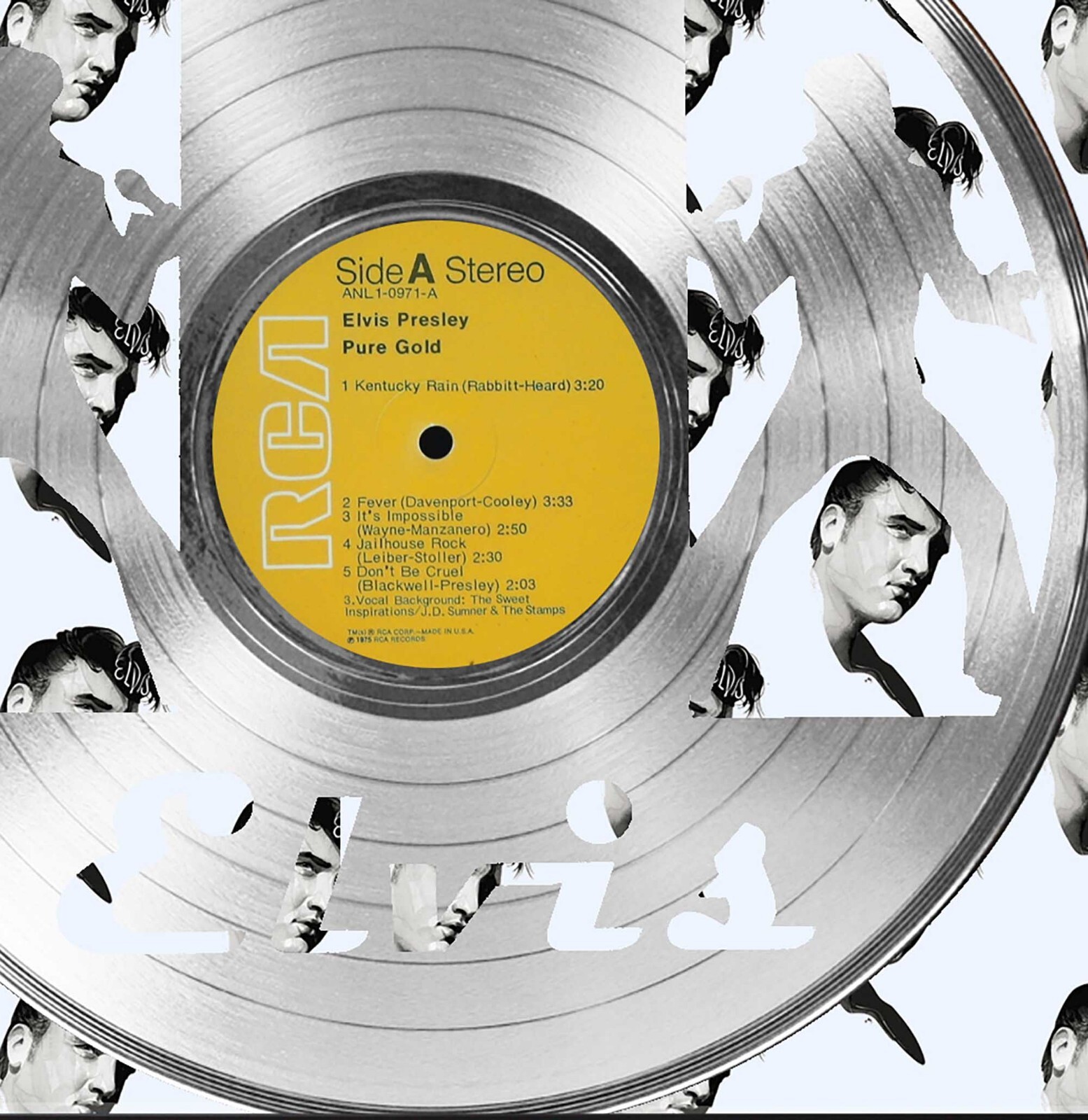 Elvis Presley "Pure Gold" Gold or Platinum LP Framed Shadowbox Wall Art ...