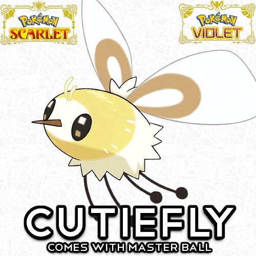 NonShiny Cutiefly 6IV Lv. 1 Timid Nature Pokemon Scarlet Violet SV eBay