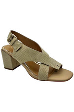 Donald Pliner Women's Pasha Metallic Snake Slingback Sandal Praline