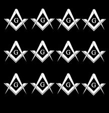 Freemason Mason Masonic Pack Lot Vinyl Decal Sticker 2" Inches Each