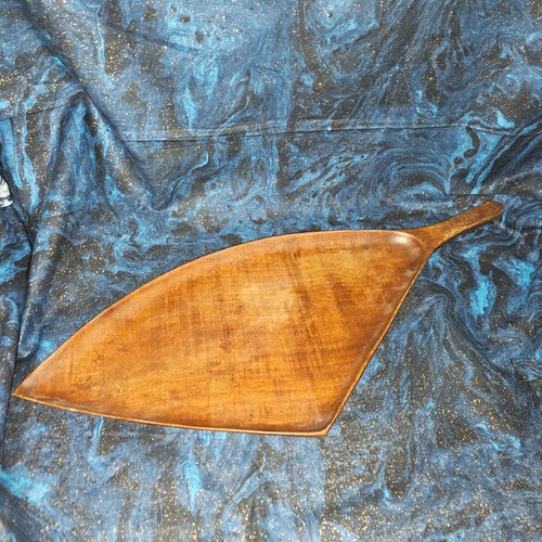 Vintage Danish Modern Mahogany Charcuterie Cheese Board Serving Platter 23" - Picture 2 of 3
